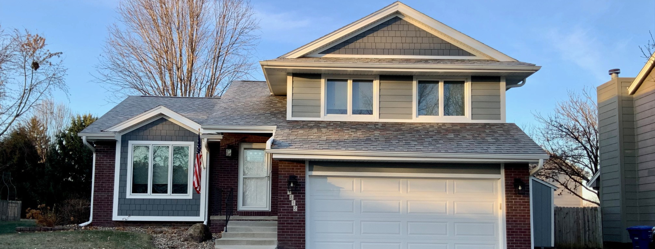 Blue house with James Hardie Siding